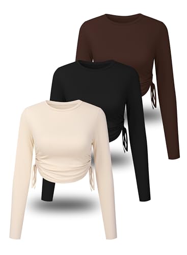 Multi-Pack Women Comfort Tshirt Casual Ladies Blouses Athletic Crop Top2