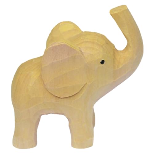 Ornement d'éléphant en bois délicat FCXDMY sculpté pour salon chic