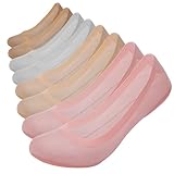 Upoume No Show Socks Womens no show sock Sponge US,Alpha,One Size,Regular,Regular,one pair of skin-toned, one pair of gray,one pair of deep skin-toned, and one pair of lotus root pink invisible socks