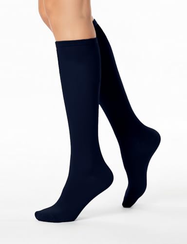 Image of Buauty 3 pairs Knee High Socks for Women, Casual Tube Socks, Athletic Socks Solid & Striped Sport Socks Outdoor Fashion
