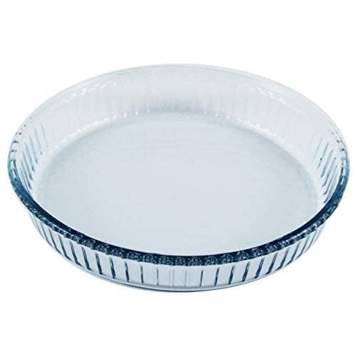 Borcam 1690038 Set of 2 Round Clear Class Tart Dishes, 32 x 32 x 5cm