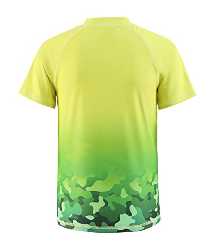 Image of HowJoJo Boys Short Sleeve Rash Guard Shirts Swim Shirt UPF 50+