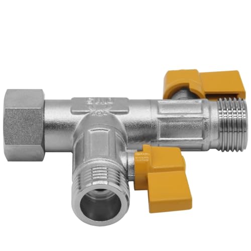 Image of YSIL RV 3 Way By-Pass Valve Replacement 1 /2 inch NPT RV Pump Converter Winterizing Kit Water Heater Pump Converter Winterizing Parts Water Diverter