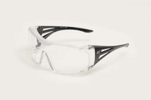 Edge Eyewear Clear Safety Glasses, Scratch-Resistant, OTG