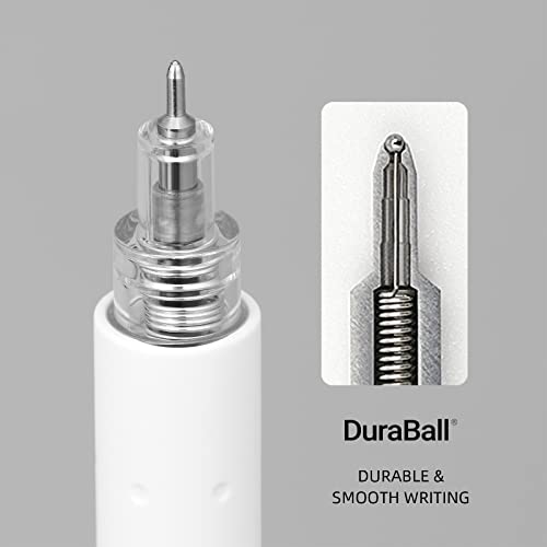 Kaco Gel Ink Pens Aesthetic School Office Supplies Retractable And Refillable 0.5Mm Extra Fine Point, 4 Pieces, All Black Ink #TOP5