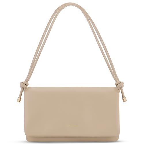 Expatrié Umhängetasche Damen Beige - Juliette - Stylische Clutch für Hochzeit, Party & Freizeit - 2 in 1 Kleine Handtasche - Crossbody Bag für Frauen - Längenverstellbarer Schultergurt