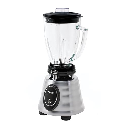 Oster Classic Series Heritage Blender with 6-Cup Glass Jar, 1000W Power, Stainless Steel Countertop Kitchen Blender