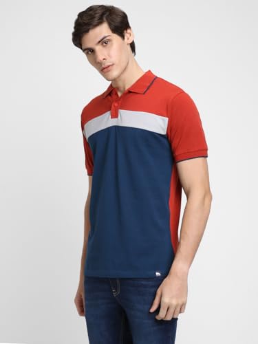 Image of Dennis Lingo Men's Cotton Solid Regular Fit Mandarin Collar Short Sleeve Polo Tshirt