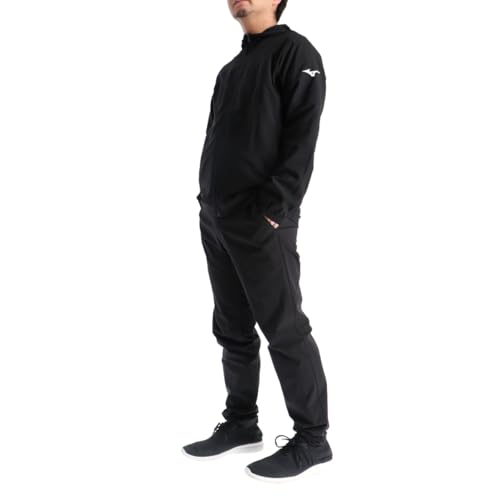 [ミズノ] トレーニングウェア 上下 メンズ スポーツウェア クロスジャージ 薄手 32MCD132 ブラック Mサイズ