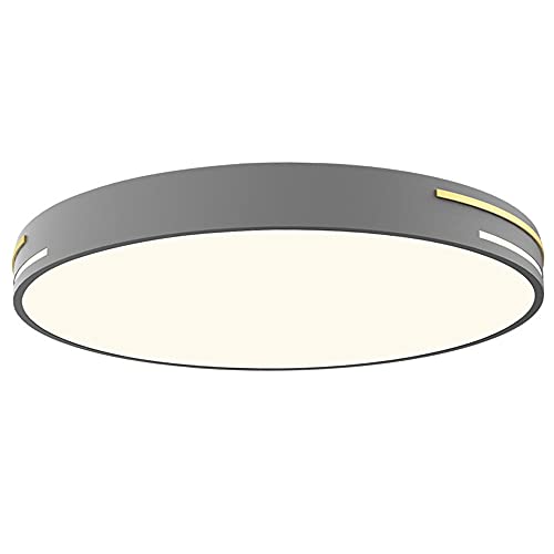 Plafonnier encastré LED à 3 couleurs réglables et design plat gris