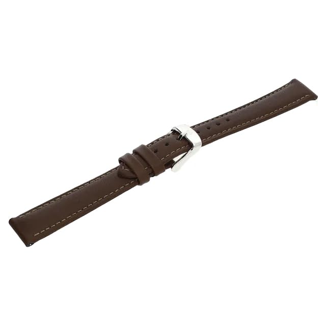 Image of ADAMO 22mm Croco Design Genuine Leather Watch Strap for Men & Boys | Ultra Slim 3mm Thickness Compatible with Tita-n Edge & Similar Watches | Formal & Casual Wear | Silver Buckle | Strap Only