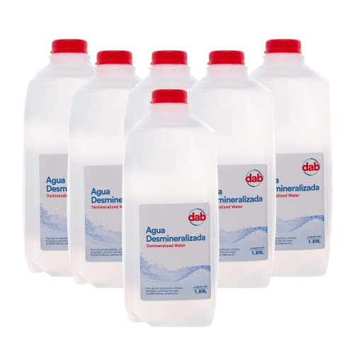 La Mejor Lista de Unidades de destilado los mejores 5. 41 DAB - Agua Destilada Desmineralizada 1.89L Caja con 6 piezas. Especial para laboratorios, planchas, hospitales, humidificadores. Previene la corrosión.