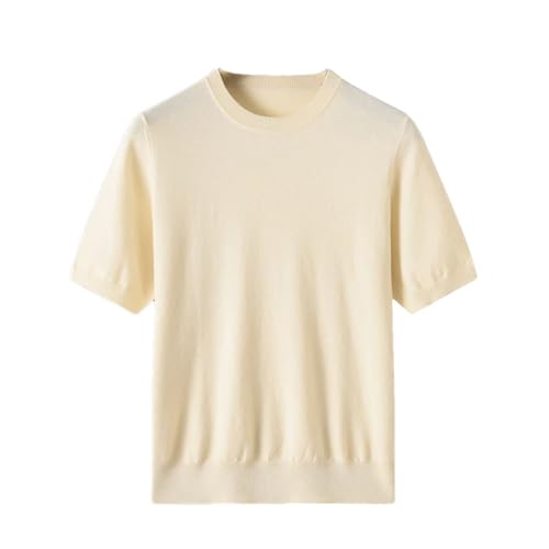 Men's Pullover Sweaters Short Sleeve Comfortable Breathable Knitted Casual Thin Tops