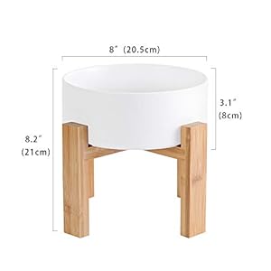 Elevated Dog Bowls for Large Dogs  Ceramic Raised Dog Bowl Stand  Dog Water Bowls and Food Dish  Heavy Weighted or No Tip over Dog Comfort Food Bowls  Pet Bowl Extra High Capacity 84 Diameter  Cucciolini Doodles Elevated dog bowls for large dogs  ceramic raised dog bowl stand  dog water bowls and food dish  heavy weighted or no tip over dog comfort food bowls  pet bowl extra high capacity 8 4 diameter   cucciolini doodles