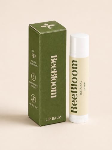 Image of 100% Natural Lip Balm, Vanilla, Enriched with Vit E & Cocoa Butter, for dry, chapped lips, For men & women with Beeswax, Virgin Coconut Oil, Paraben-Free, intense hydration, faster recovery within days Pack of 1