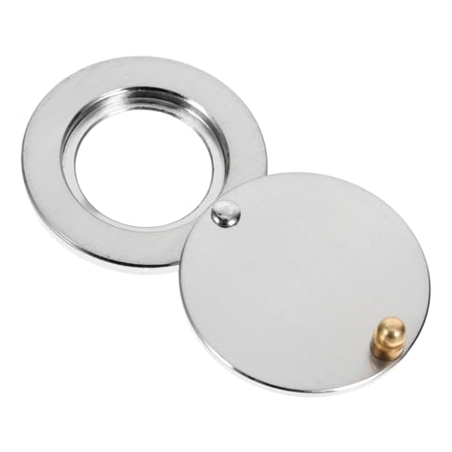 Cubierta elegante para mirilla de puerta, protector de privacidad compatible con mirillas, fácil de instalar con adhesivo doble cara, color plateado niquelado cepillado para hogar, oficina y hotel