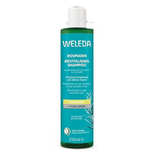 Weleda - Champú Revitalizante de Romero, Limpia el Cabello y Aporta Volumen desde la Raíz, con Romero Ecológico, Pelo Fino o Apagado, Vegano - 250 ml