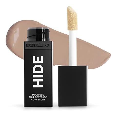 HIDE Liquid Concealer, Medium to Full Coverage Concealer for Blemishes, Under Eye Dark Circles & Scars, Oil Free Concealer, Light Beige (See Shade Finder), 0.5 fl oz Cover