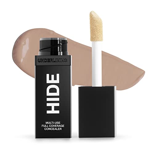 HIDE Liquid Concealer, Medium to Full Coverage Concealer for Blemishes, Under Eye Dark Circles & Scars, Oil Free Concealer, Light Beige (See Shade Finder), 0.5 fl oz