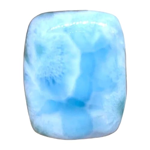 Larimar naturel 25x20x5mm : cabochon rectangulaire en vroc pour création de bijoux uniques