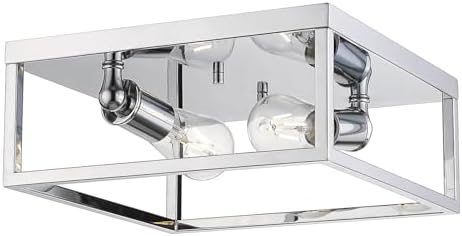 Golden Lighting 2072-FM CH Wesson Flush Mount, Chrome