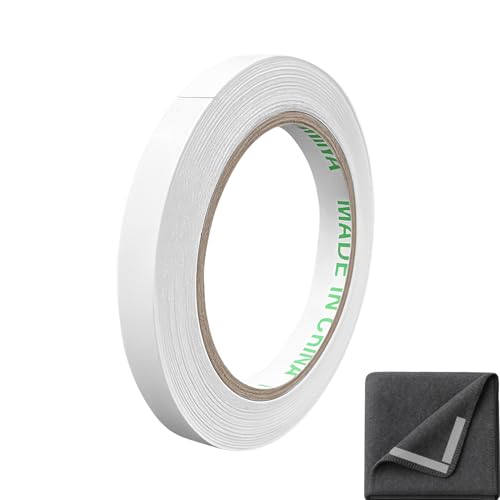 Quvxzy Ourlet Thermocollant 1.2cm x 30m, Ourlet Facile Sans Couture,Ruban Adhésif Double Face en Tissu,Bande Thermocollante pour rideaux, pantalons, robes,Tissus