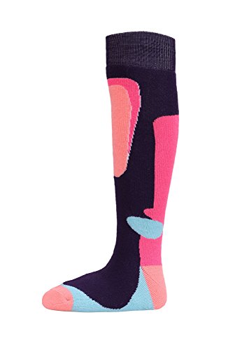 Kids Snow Ski Socks Full Terry Lightweight Warm Merino Wool Skiing Socks