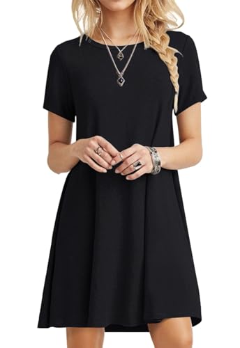 Image of POPYOUNG Women's Dress Fall Outfits Casual Midi Sundress