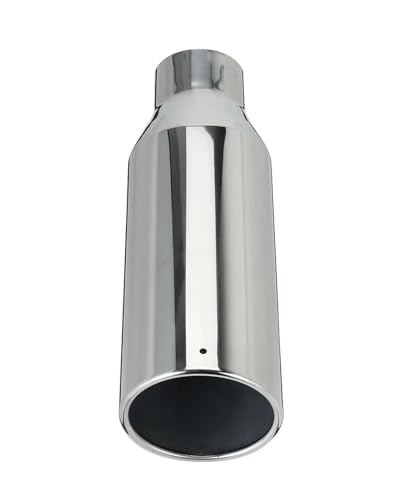 Embout de pot d'échappement universel droit voiture inox argenté entrée 2.5" sortie 4"