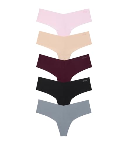 Victoria's Secret PINK   Tanga invisibles para mujer, paquete múltiple (XS XXL), Paquete rosa claro, Large