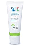 Rain Natural Baby Kids Fluoride Free Toothpaste Gel - Infant Toddler Tooth Paste, 2.8 Oz Safe to Swallow, Babies Dental Training, Vitamin C, Ages 6 to 12 Months and Up Watermelon Toothpaste for Kids