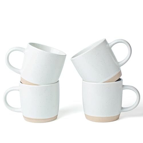 famiware Coffee Mugs for 4, 13 oz Mug Set, Dringking Cup with Han...
