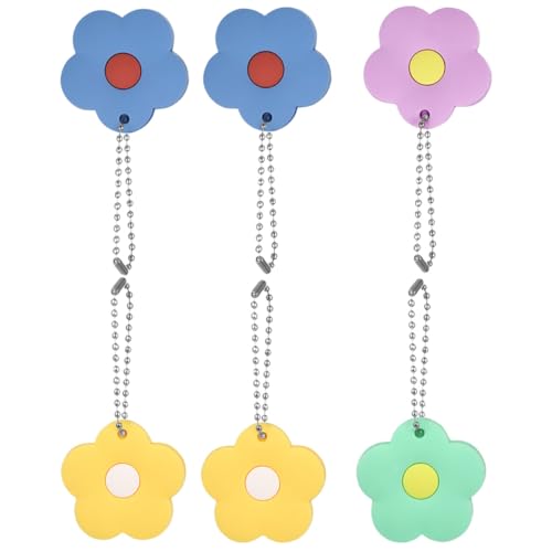 WEKAMOS Fundas para Llaves de Silicona Diseño de Flores Protector de Llave Grande 6 Piezas Cubiertas de Silicona Fácil Identificación y Organización Color Surtido Estilo Estilo Aleatorio