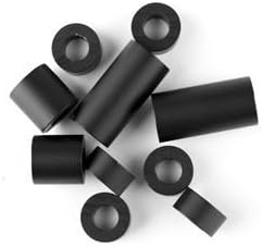 M5合金ワッシャー/スペーサー詰め合わせ、20mm x 2、10mm x 2、5mm x 6 ブラック