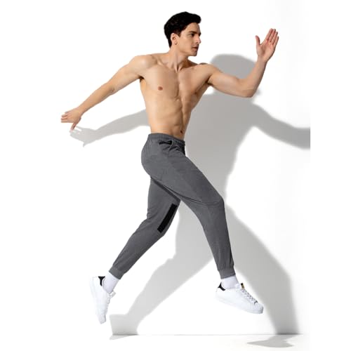 Men's Cotton Sweatpants Joggers with Pockets and Drawstring Athletic Pants for Workout4