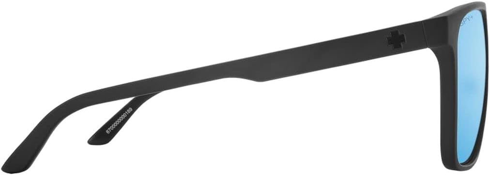 Spy Optic Czar Sunglasses Matte Black with Polarized Happy Boost Ice Blue Spectra Mirror Lens