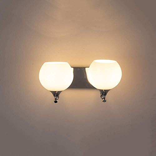 LABLADUO Lámpara LED de empotrar, Lámpara de noche de dormitorio Linterna de pared de la matrícula Minimalista Café de la habitación del hotel Corredor del pasillo E27(2-lights)