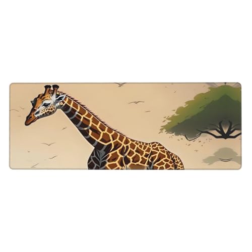 Tapis de souris d'ordinateur girafe pour un espace de bureau confortable