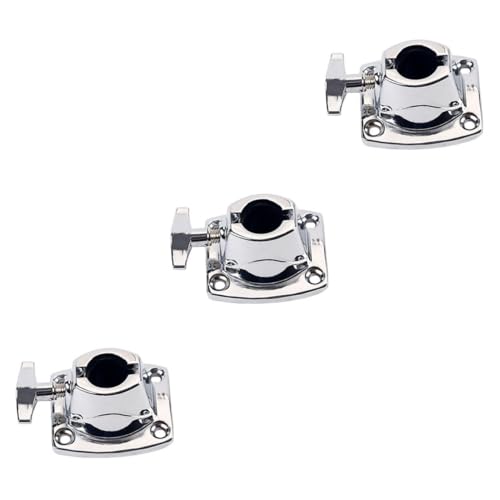 Abaodam 3pcs Tom Cymbal Holder Clamp Accesorio Ligero para Percusión Base de Tom Plateado miniatura 1