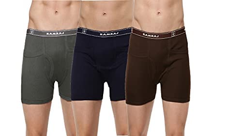 ramraj cotton Mens 100% Soft Combed Rib Muliticolor IMAXS Trunk (Pack of 3)-picture-10