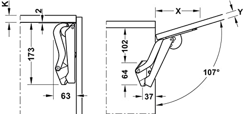 Gedotec Supporto pieghevole per mobili da cucina