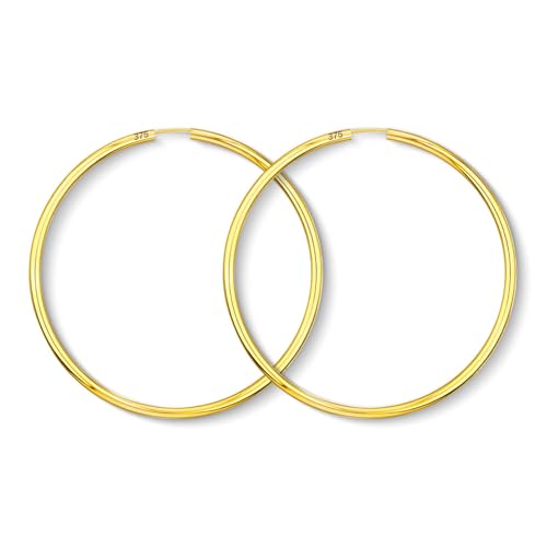 Créoles Or légères de 60 mm qui ne fatiguent pas les lobes d'oreilles EDELIND