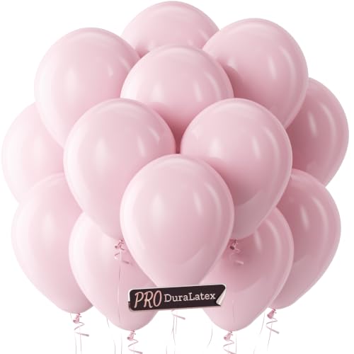 Image of Bezente Pro Duralatex Pastel Pink Extra-Thick Balloons 100 Pack 12 inch