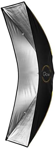 Glow EZ Lock 16x60 ARC Curved Strip Light Softbox Bowens Mount Softbox for Strobes, Monolights, Other Lights Transforms into Curved Reflector Strip Light Soft Box with White Curved Diffuser Screen
