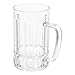 Tomaibaby Vasos de Cerveza Grandes Pesados Taza de Cerveza Clásica Irrompible Vasos de Degustación de Cerveza Transparente Taza de Vino de Plástico Jarra de Cerveza con Mango para Bar