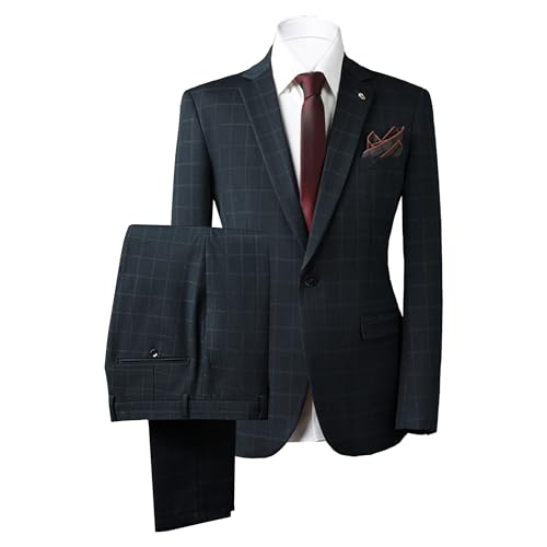 Costume trois pièces hommes pour affiner la silhouette veste à carreaux et gilet confort