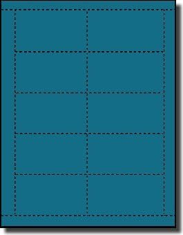 500 Label Outfitters® Celestial Blue Color Laser and Inkjet Printable Business Cards, 50 Sheets