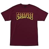 Skates Creature Skateboard T-Shirt Logo Herren Original Burgundy, bordeaux, M