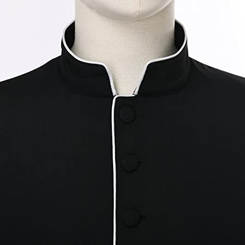 Image of CAMDOM Men's Clergy Cassock Church Minister Robe Vestment for Pastor