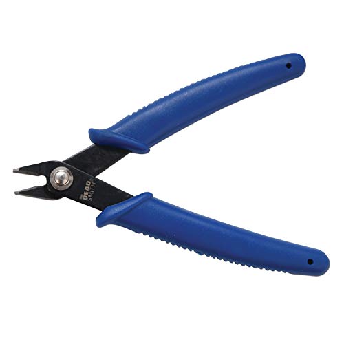 The Beadsmith Econo Flush Cutter, 5 inches (127mm) with Steel Blades, Blue Grip Handle, no Spring, Tool for Jewelry Making, Electronics or Micro Mechanics